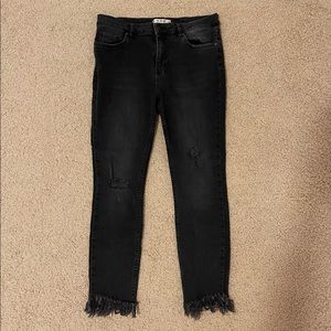 BLACK FREE PEOPLE SKINNY JEANS